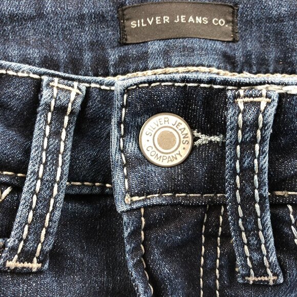 Silver Jeans Women's Suki Capri Jeans Size 26 Blue Denim Cropped Casual Y2K - Picture 10 of 14